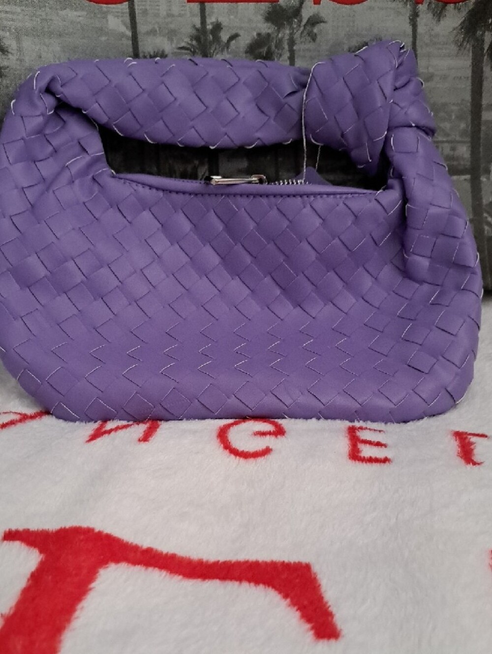 Purple Woven Bag Purse - Stylish Women's - Picture 2 of 8